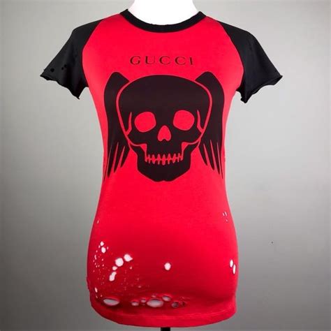 gucci black skull tshirt|gucci t shirt sale.